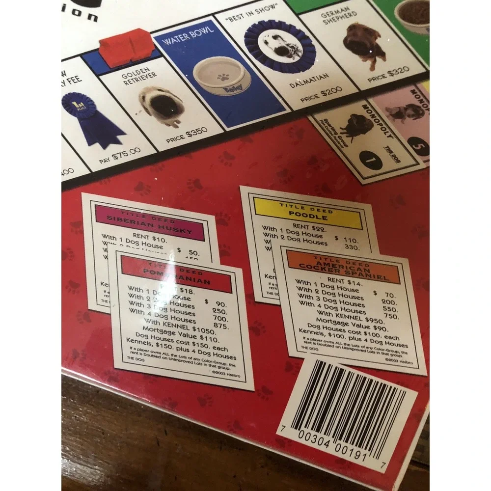 Monopoly The Dog Artlist Collection By Parker Brothers 2003 New Factory Sealed - Picture 7 of 11